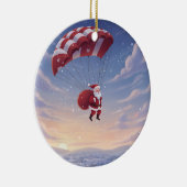 Skydiving des personalisierten Weihnachtsmanns Keramik Ornament (Rechts)
