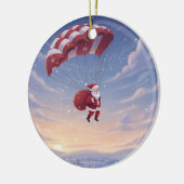 Skydiving des personalisierten Weihnachtsmanns Keramik Ornament (Links)