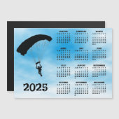 Skydiving Design 2025 Kalender Magnetkarte (Vorne/Hinten)