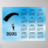 Skydiving Design 2025 Kalenderposter Poster (Vorne)
