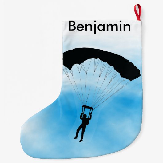 Skydiving Design Grosser Weihnachtskalender Strump Großer Weihnachtsstrumpf (Rückseite)