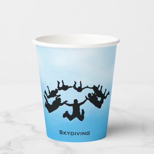 Skydiving Design Paper Cup Pappbecher (Vorderseite)