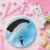 Skydiving Design Paper Party Plate Pappteller (Party)