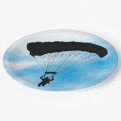Skydiving Design Paper Party Plate Pappteller (Schrägansicht)