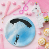 Skydiving Design Paper Party Plate Pappteller (Party)