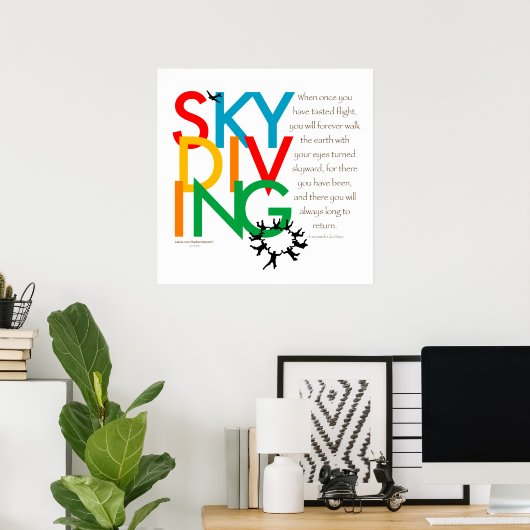 Skydiving Desire Poster (Heimbüro)