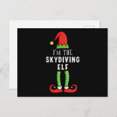 Skydiving Elf Christmas Matching Familiengeschenk Postkarte (Vorne/Hinten)