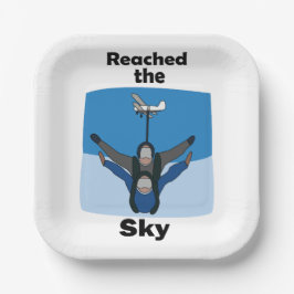 Skydiving erreichte den Himmel Skydiver Geburtstag Pappteller