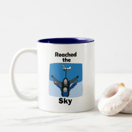 Skydiving erreichte den Himmel Skydiver Geburtstag Zweifarbige Tasse