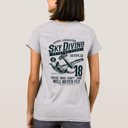 Skydiving Extreme Sport T-Shirt (Rückseite)
