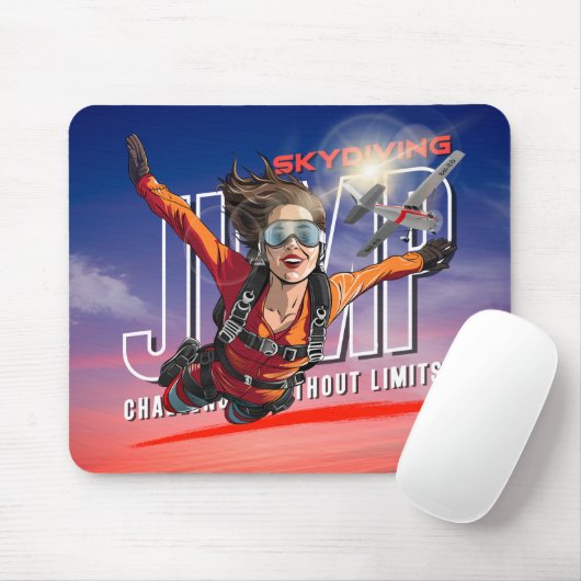  Skydiving-Feel Freedom Above Clouds | (Women) Mousepad (Mit Mouse)