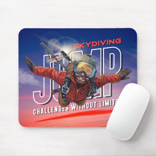  Skydiving-Feel Freedom Above the Clouds | (Men) Mousepad (Mit Mouse)