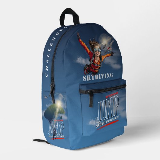 Skydiving-Feel Freedom Above the Clouds | Women Bedruckter Rucksack (Rückseitige Ecke links)