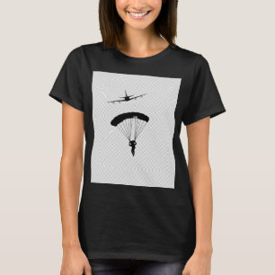 Skydiving-Flugzeug Grafik T-Shirt - Minimalistisch
