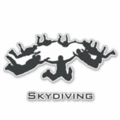 Skydiving Free Fall Design Contour Sticker (Vorderseite)