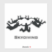 Skydiving Free Fall Design Contour Sticker (Blatt)