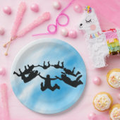 Skydiving Freefall Design Paper Party Plate Pappteller (Party)