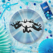 Skydiving Freefall Design Paper Party Plate Pappteller (Party)