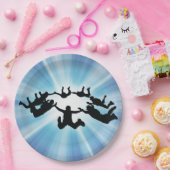Skydiving Freefall Design Paper Party Plate Pappteller (Party)