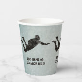 Skydiving Freefall Metal Look Herren Sport Thema Pappbecher (Vorderseite)