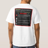 SKYDIVING Freizeitpark-Warnzeichen T-Shirt (Rückseite)