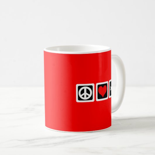 Skydiving FriedensLiebe Kaffeetasse (VorderseiteRechts)