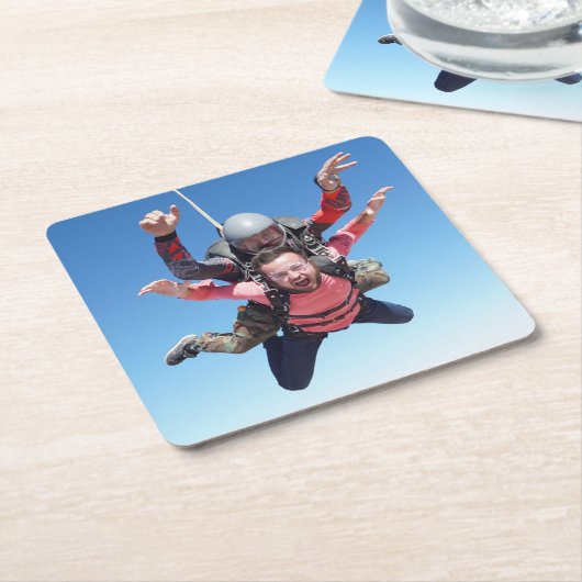 Skydiving Fun Rechteckiger Pappuntersetzer (angewinkelt)