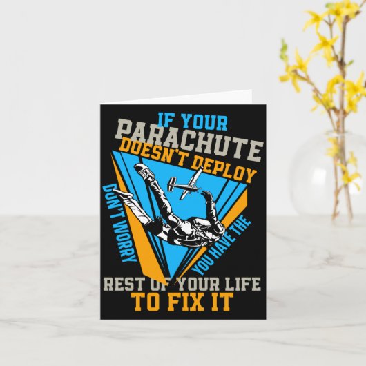 Skydiving If Your Parachute Doesnt Deploy Dont Karte (Gelbe Blume)