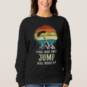 Skydiving Jump Fly Parachute Paraglide Retro Sweatshirt (Vorderseite)