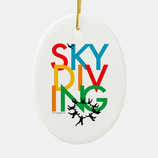 Skydiving Keramikornament (Vorne)