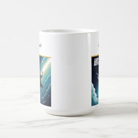 Skydiving Leap of Faith Kaffeetasse (Mittel)