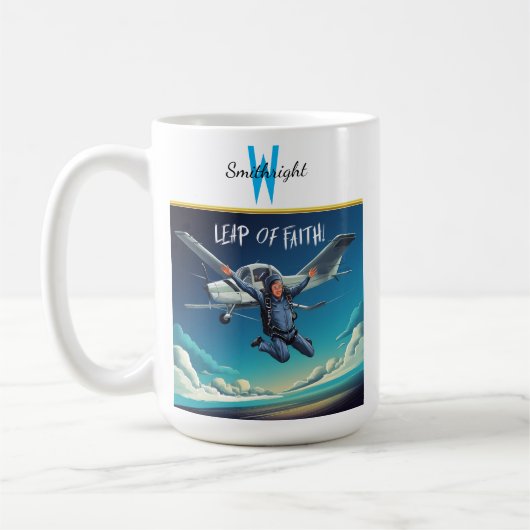 Skydiving Leap of Faith Kaffeetasse (Links)