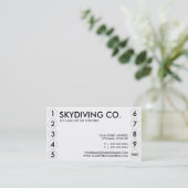 Skydiving-Lochkarte Treuekarte (Stehend Vorderseite)