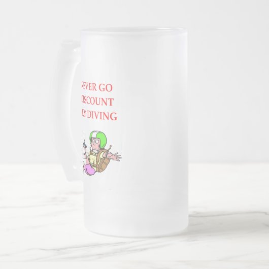 Skydiving Mattglas Bierglas (Vorderseite Links)