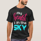 Skydiving - mein Herz liegt am Himmel T-Shirt (Vorderseite)