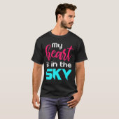 Skydiving - mein Herz liegt am Himmel T-Shirt (Vorne ganz)
