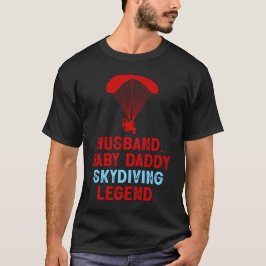 Skydiving Parachute Skydiver Best Dad Ever Fathers T-Shirt (Vorderseite)