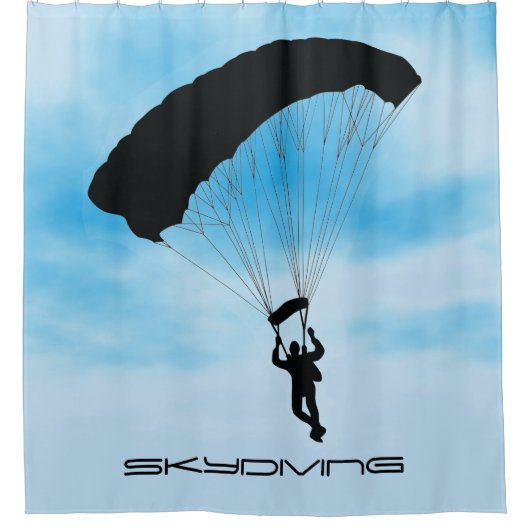 Skydiving Parachuting Design Duschvorhang (Vorderseite)