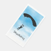 Skydiving Parachuting Design Gästetuch Napkin Serviette (Ecke)