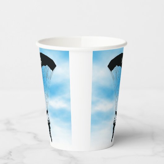 Skydiving Parachuting Design Paper Cup Pappbecher (Links)