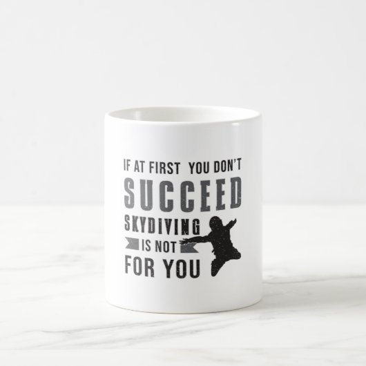 Skydiving Parachuting Skydiver Funny Gift Idee Kaffeetasse (Mittel)