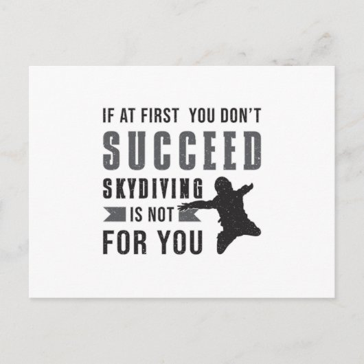Skydiving Parachuting Skydiver Funny Gift Idee Postkarte (Vorderseite)