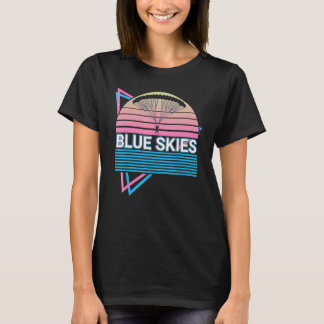 Skydiving Parachuting Skydiver Retro Blue Skies T-Shirt
