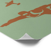 Skydiving Pop Art Poster (Ecke)