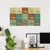 Skydiving Pop Art Poster (Heimbüro)