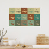Skydiving Pop Art Poster (Küche)