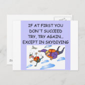 SKYDIVING POSTKARTE (Vorne/Hinten)