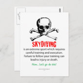 Skydiving Postkarte (Vorne/Hinten)