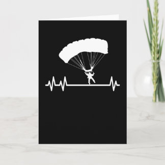 SkyDiving Pulse Heartbeat Skydiver Parachute Karte