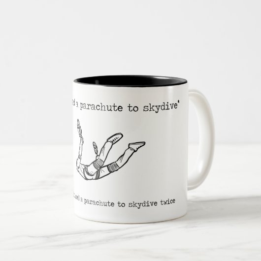 Skydiving-Regel Zweifarbige Tasse (VorderseiteRechts)